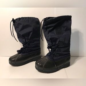 Sorel Snowlion II NL1070-429 Navy winter insulated snow boots women size 7